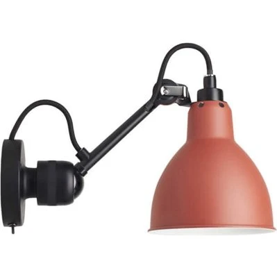 Lampe Gras No 304SW væglampe, sort/rød