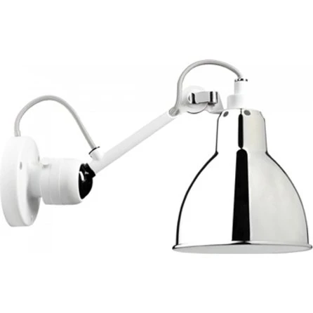 Lampe Gras No 304 Væglampe - Hvid/Krom