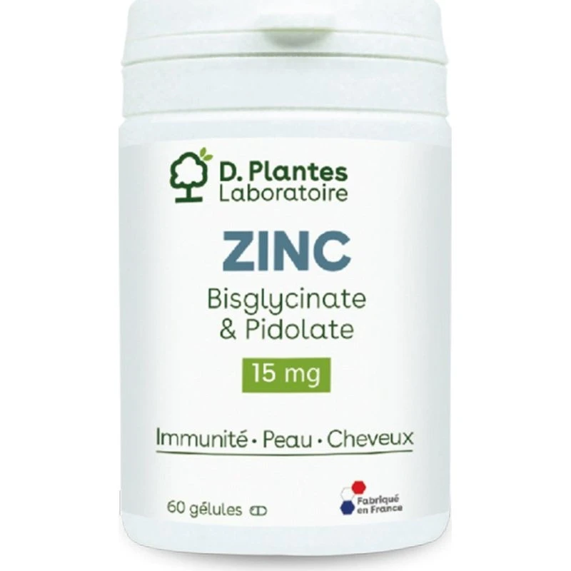 D. Planter Zinkbisglycinat og Pidolat 15mg - 60 Kapsler