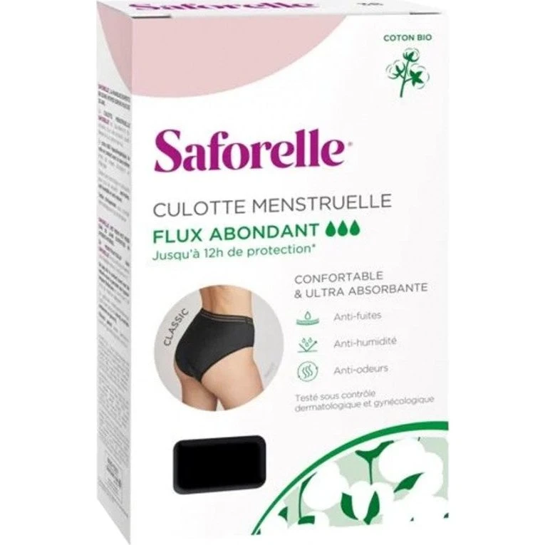Saforelle Klassiske økologiske menstruationstrusser Abundant Flow str. 38