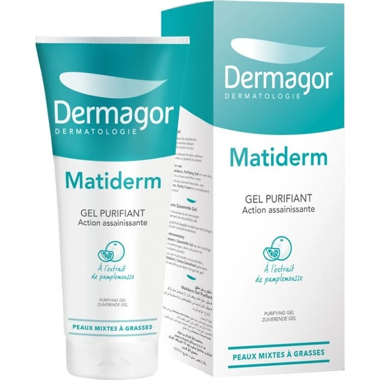 Dermagor Matiderm Purifying Gel til kombineret til fedtet hud 200ml