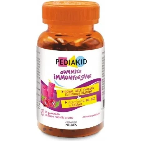 PEDIAKID Immunforsvar Gummies Raspberry, 60 stk.