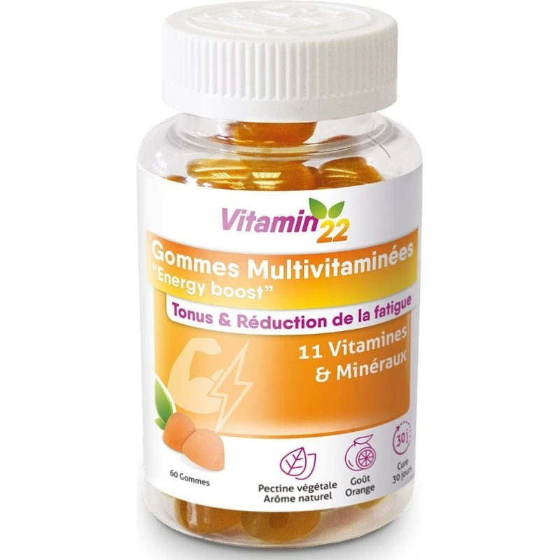 Ineldea Vitamin'22 Multivitamin Gummies Energy Boost x60