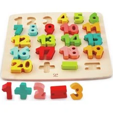 Happy Puzzles Træpuslespil 27 brikker - Tal & symboler