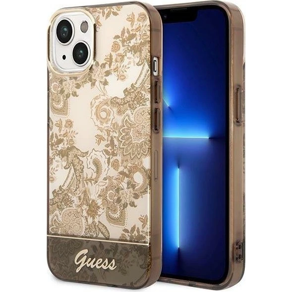 Guess iPhone 14 Plus 6.7" Hardcase Porcelain Collection - Ocher