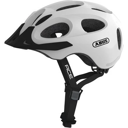 ABUS Youn-I Ace cykelhjelm med LED-lys - Hvid