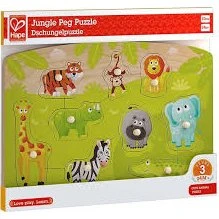 Hape Jungle Træpuslespil med knopper – fra 18 mdr