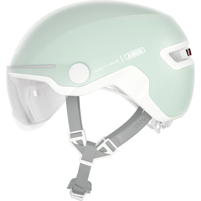Abus Hud-Y ACE cykelhjelm med LED-lys - Pure Mint, str. S