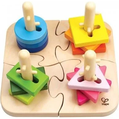Creative Peg Puzzle – Træpuslespil med 16 knopper