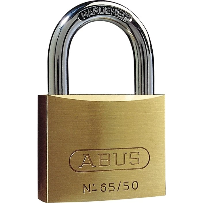 ABUS 65/50 Messing hængelås med hærdet stålbøjle - 50mm