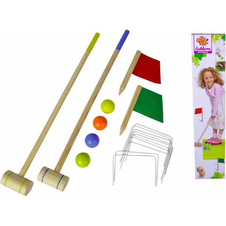 Eichhorn Outdoor Croquet - Kroketsæt i træ (65 cm)