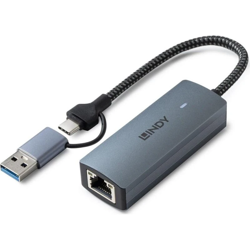 Lindy USB 3.2 Gen 1 til 5G Ethernet Konverter - Grå
