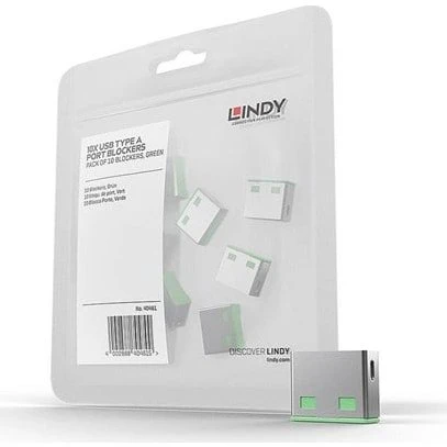 Lindy USB-A Port Blocker - 10 stk. Grøn