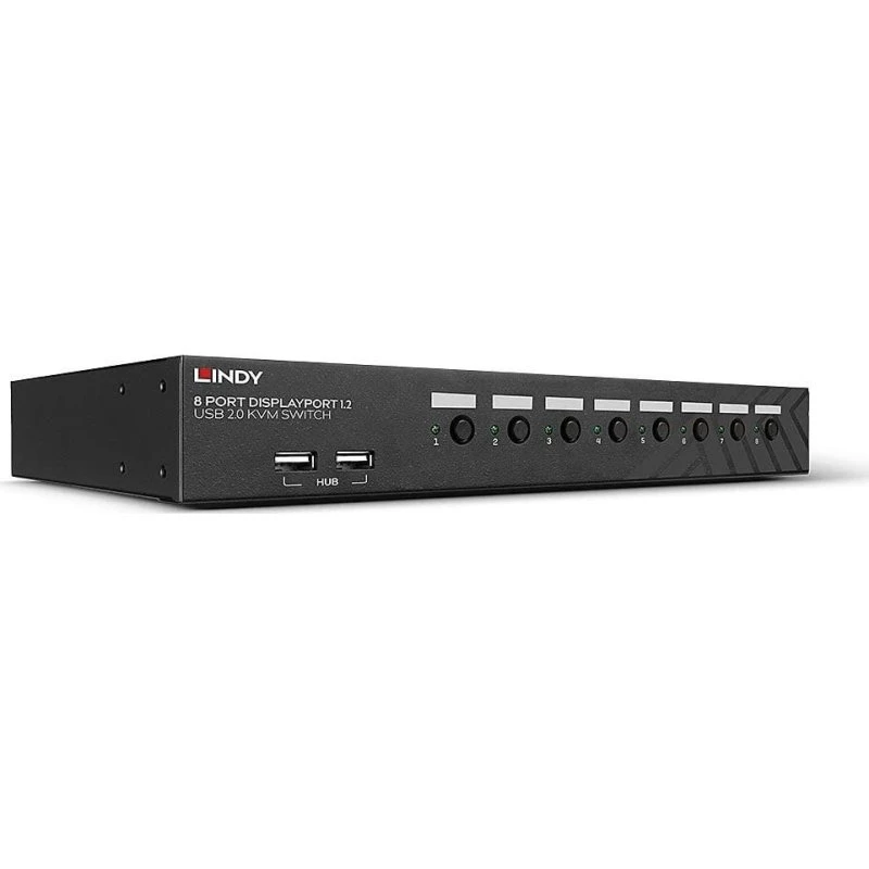 Lindy 8-port KVM-switch DisplayPort 1.2 USB 2.0 & Lyd