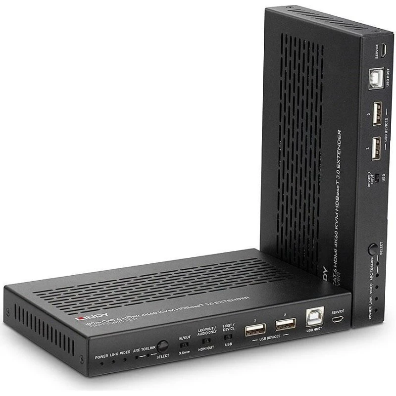 Lindy HDBaseT 3.0 HDMI 4K60 KVM-extender - 100m Cat.6A