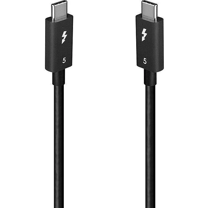 LINDY Thunderbolt 5-kabel, 1 m, 80 Gbit/s, sort