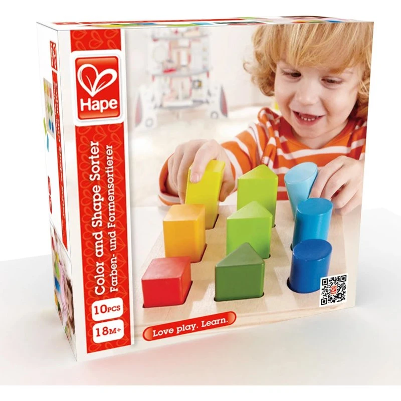 Hape Farve- og Formpuslespil (18+ mdr)