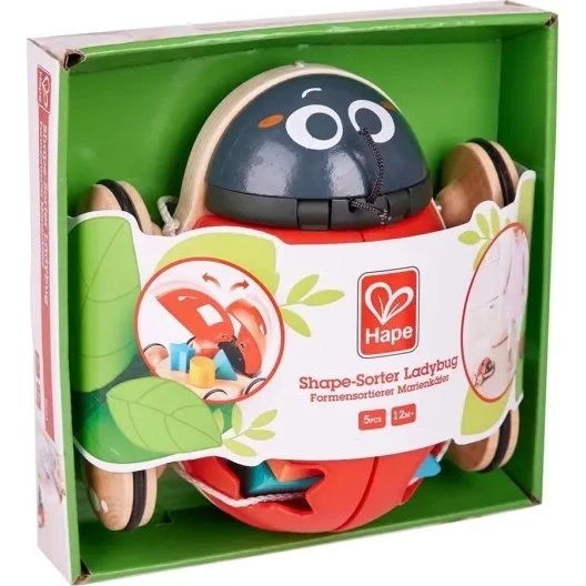 Hape Ladybug - Sorteringsmariehøne med klodser (1+)