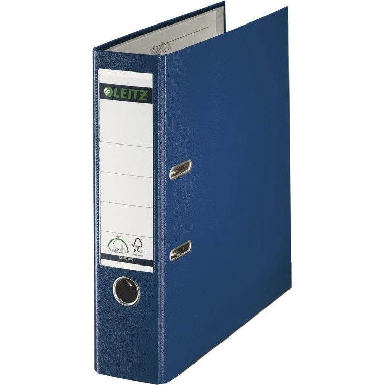 Leitz 180° Brevordner A4 80mm Blå - Genanvendt PP
