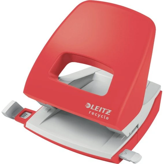 Leitz Recycle 2-huls hulapparat, rød (30 ark)