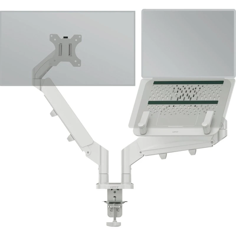 Leitz Ergo Dual Monitor & Laptop Arm, Grå