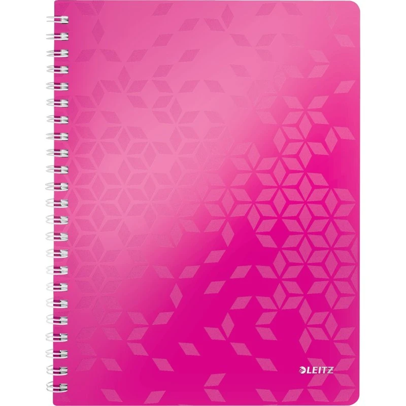 Leitz WOW PP A4 Notesblok, Pink, 80 ark, linjeret