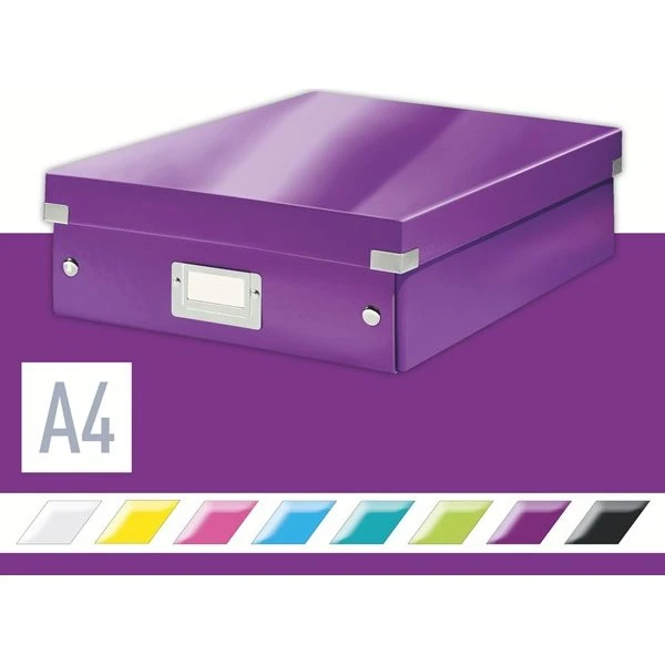 Leitz Click & Store WOW Organiseringsboks Medium Lilla