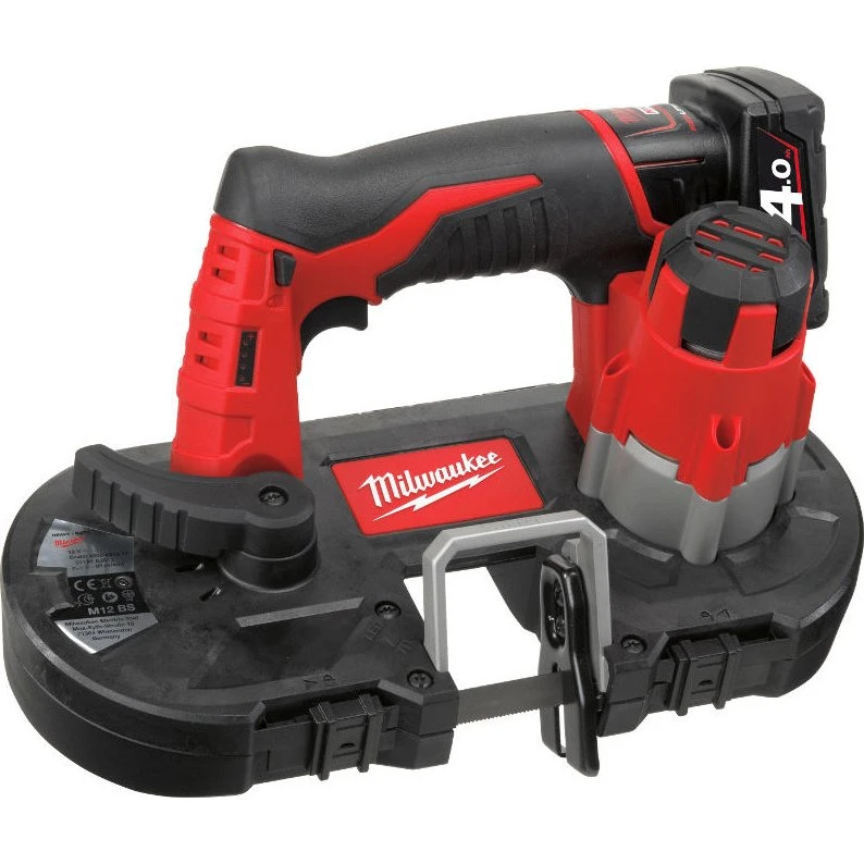 Milwaukee M12 BS-402C akku båndsav med 2x 4,0Ah batterier