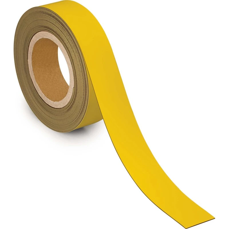 MAUL Magnetbånd, gul, 40 mm med skrivbar overflade
