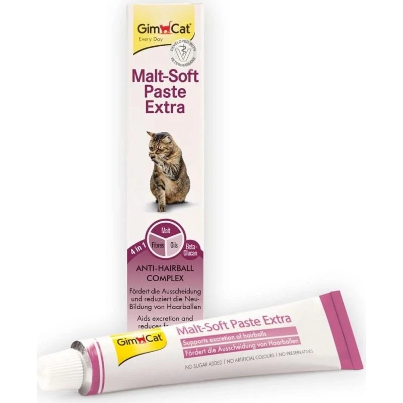 GimCat Malt-Soft Paste Extra 4-in-1 Anti-Hairball Kattepasta 200 g