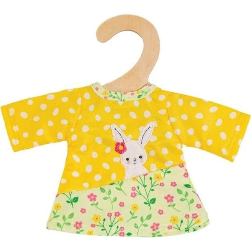Heless Bunny Lou Dukke tøj - Dungarees med stribet trøje