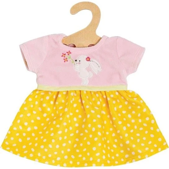 Heless Dukkekjole Bunny Lou 35-45 cm - Pastelrosa & Gul