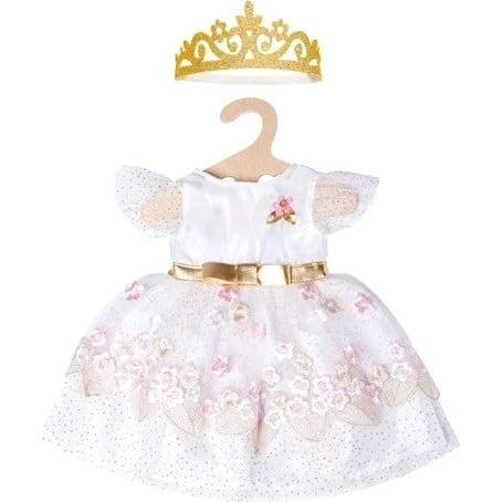 Heless Dukkekjole Prinsesse med Krone (35-45 cm)