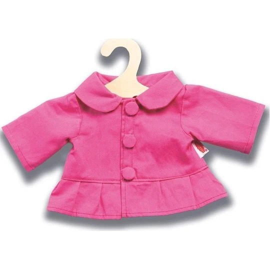 Heless Doll coat Pinky - Lyserød frakke til dukker (28-33 cm)