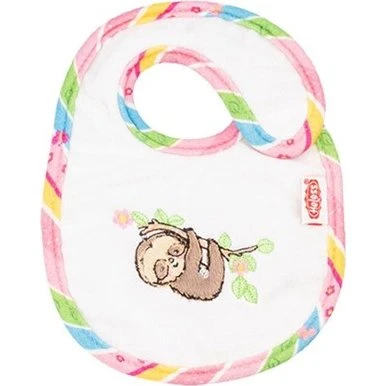 Heless Doll Bib Sloth - Farverig hagesmæk med dovendyr