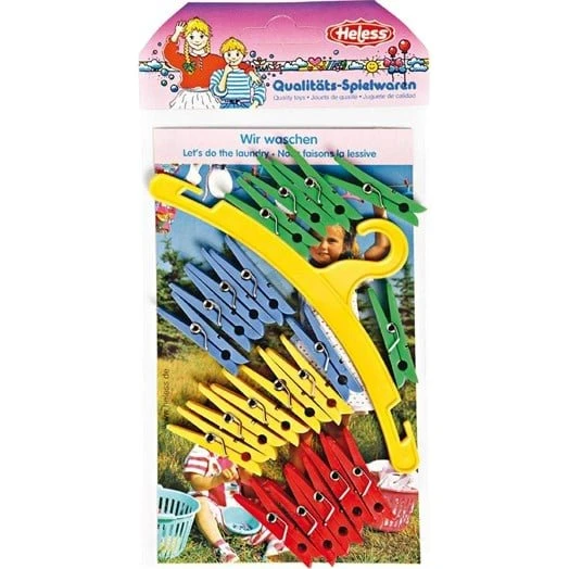 Heless Clothes Hanger & Clothespin Set 20 pcs.