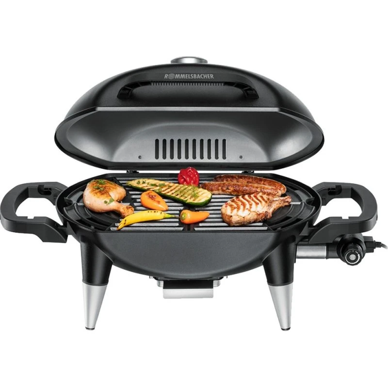 Rommelsbacher BBQ 4000 Elektrisk Grill - Sort med Støbejernsrist