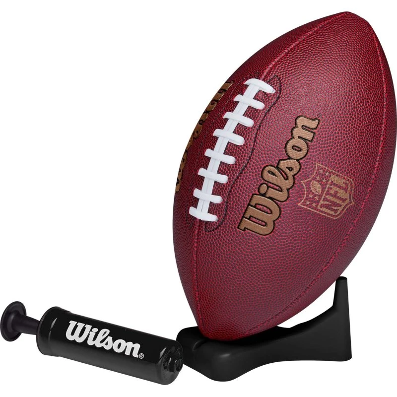 Wilson NFL Ignition junior-fodbold sæt med pumpe og tee