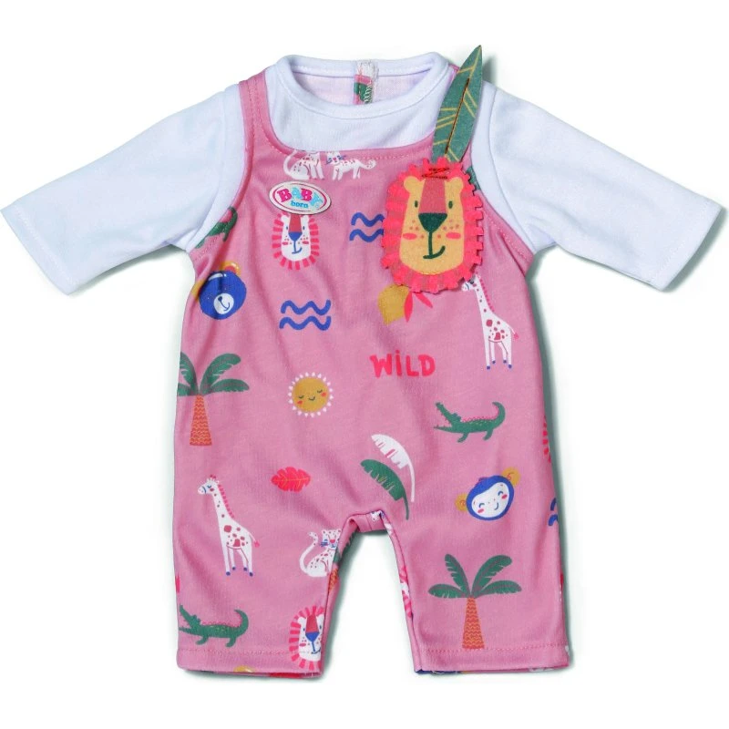 Baby Born Romper Jungle 43cm med hvid trøje