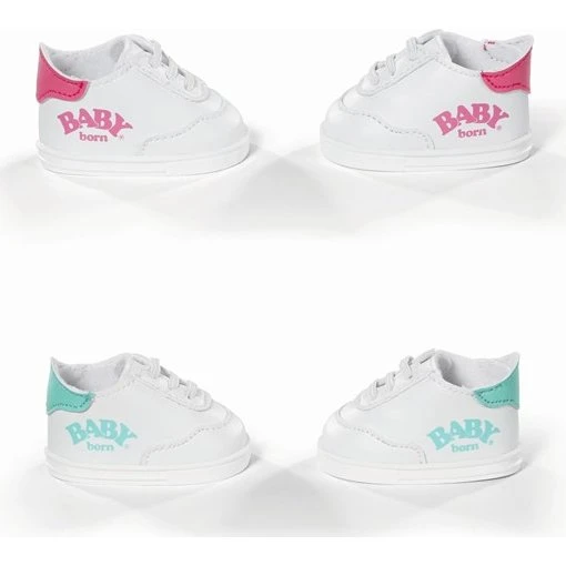 Baby Born Sneakers til 43 cm dukker - 2 par (Turkis & Pink)