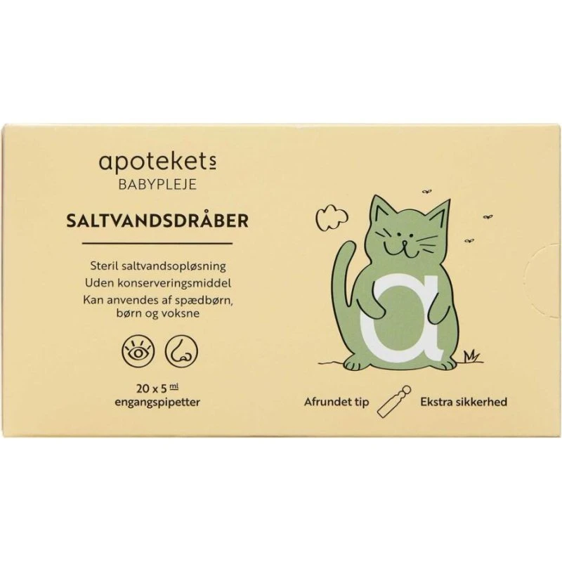 Apotekets Babypleje Saltvandsdråber 20 x 5 ml