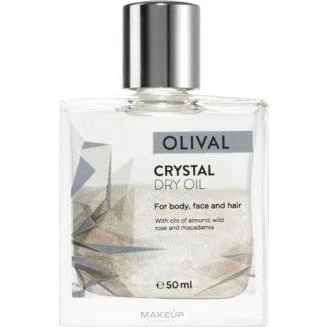 Olival Krystal multifunktionel tør olie med glitter, 50 ml