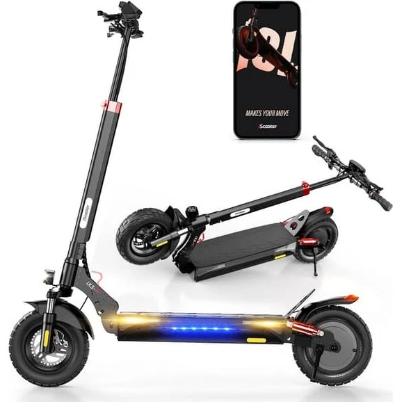 iScooter iX3 Elektrisk Scooter - 800W, 40 km rækkevidde, Sort