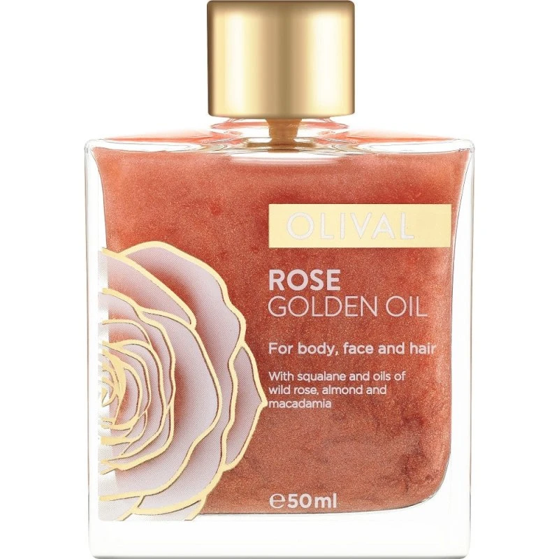 Olival Golden Rose Glitter Oil til ansigt, krop og hår 50ml