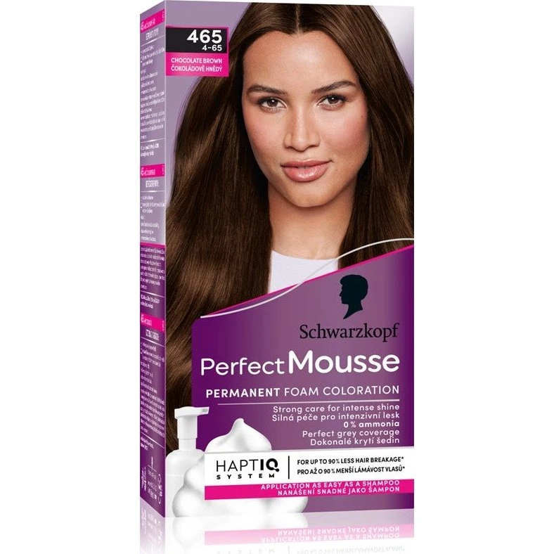 Schwarzkopf Perfect Mousse Permanent Hårfarve 465 Chokoladebrun