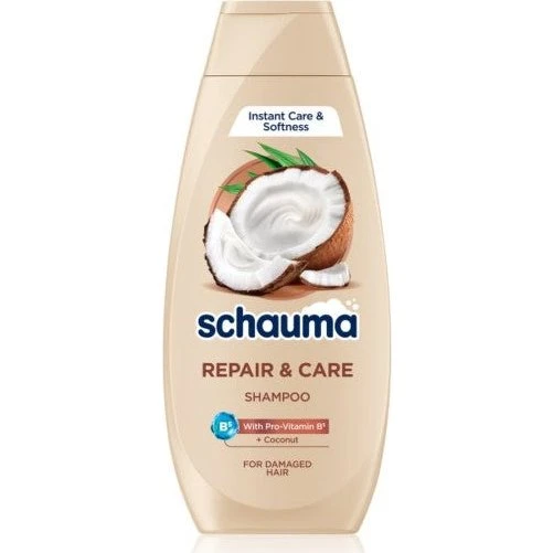 Schwarzkopf Schauma Repair & Care Shampoo med Kokosnød, 400 ml