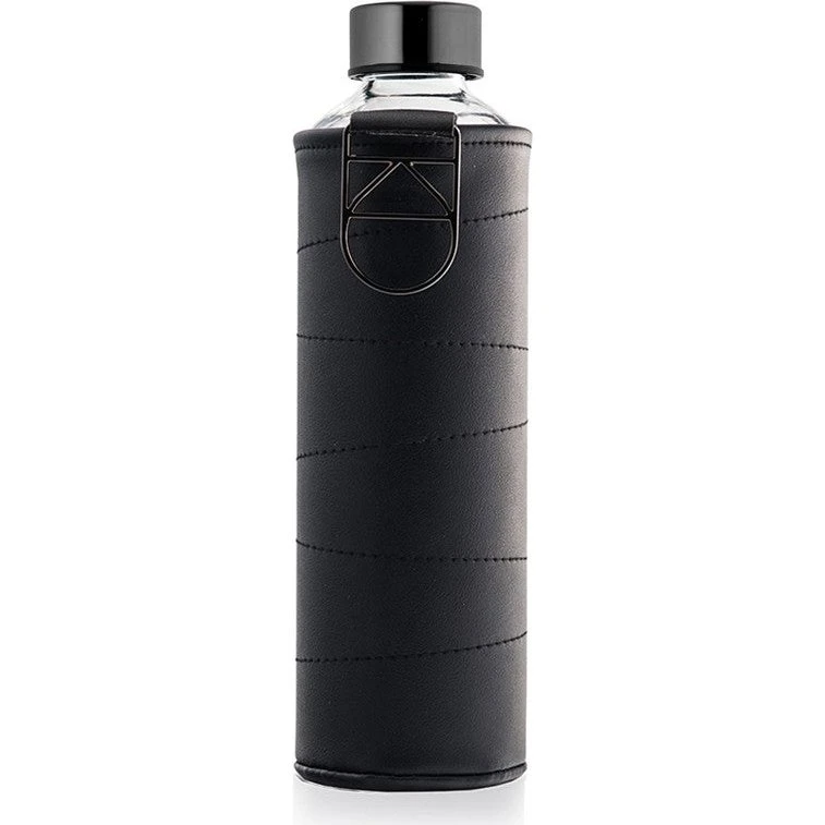 Equa Mismatch glasvandflaske med kunstlæder, grafit, 750 ml