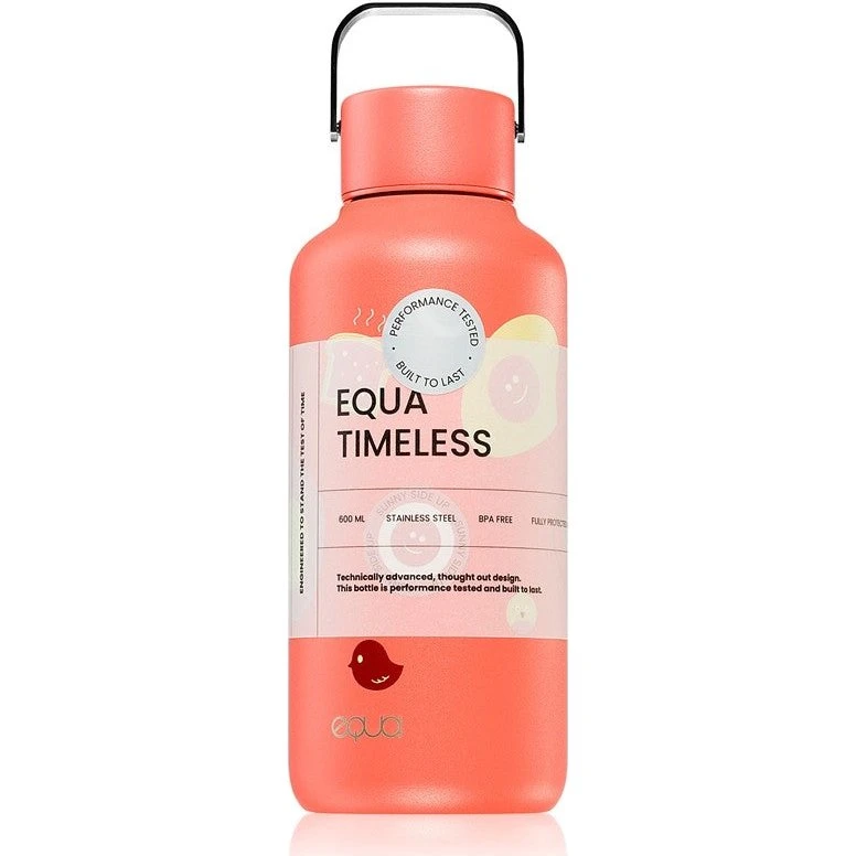 Equa Tidløs vandflaske 600ml Sunny Side Up - Rustfrit stål
