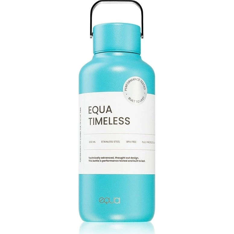 Equa Timeless Vandflaske i Rustfrit Stål, Bølgefarvet, 600 ml