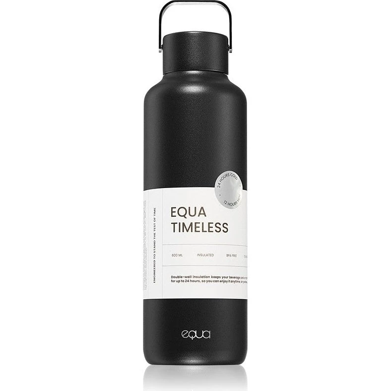 Equa Timeless Thermo vandflaske, 600 ml, mørk